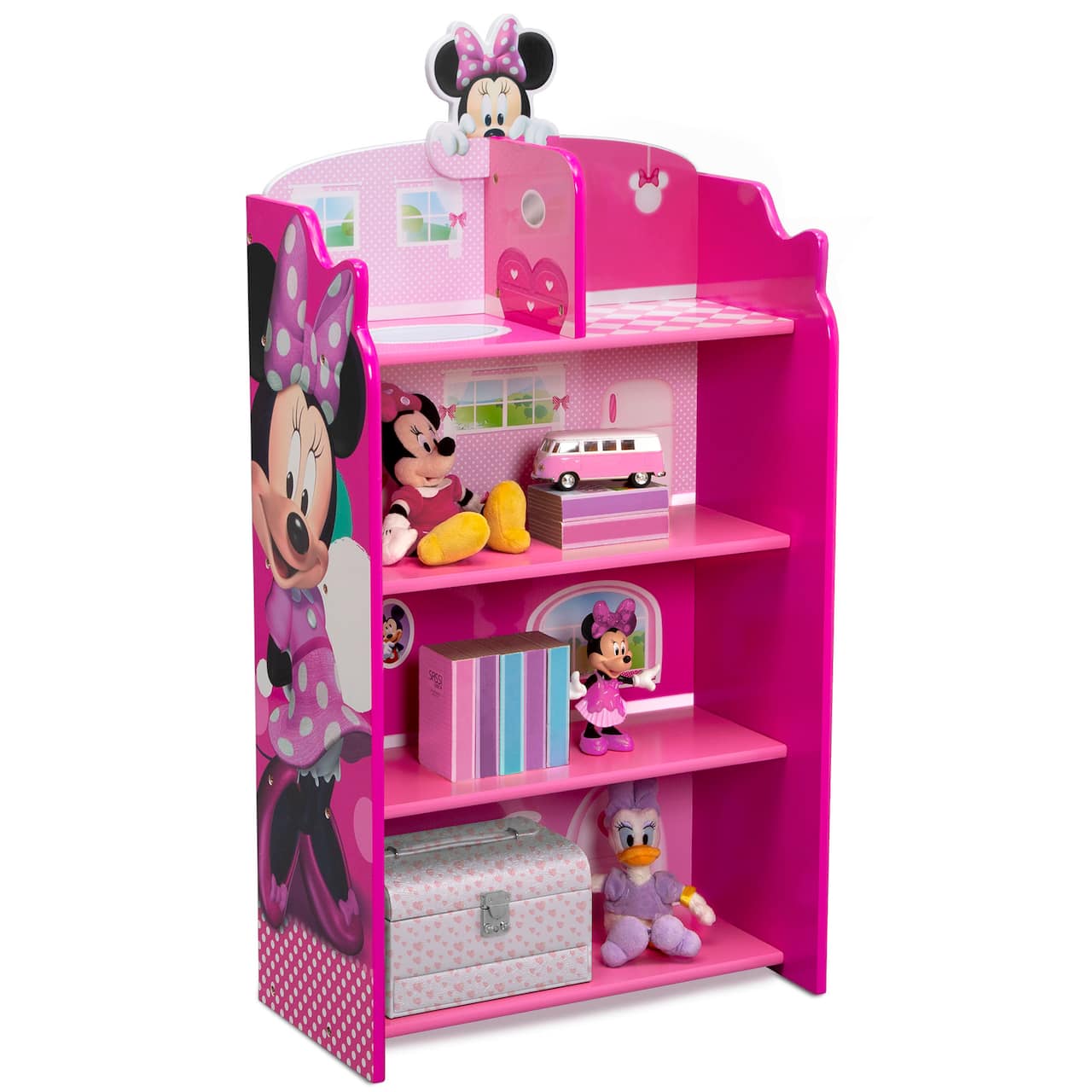 Disney® Minnie Mouse Wooden Playhouse 4-Shelf Bookcase